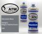 Preview: Mercedes-Benz, Designo Magno Nachtschwarz, 056: 400ml Sprühdose + 400ml Klarlack - Set, von ATW Autoteile West.